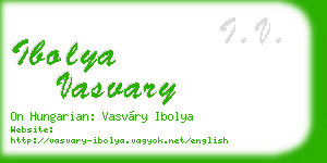 ibolya vasvary business card